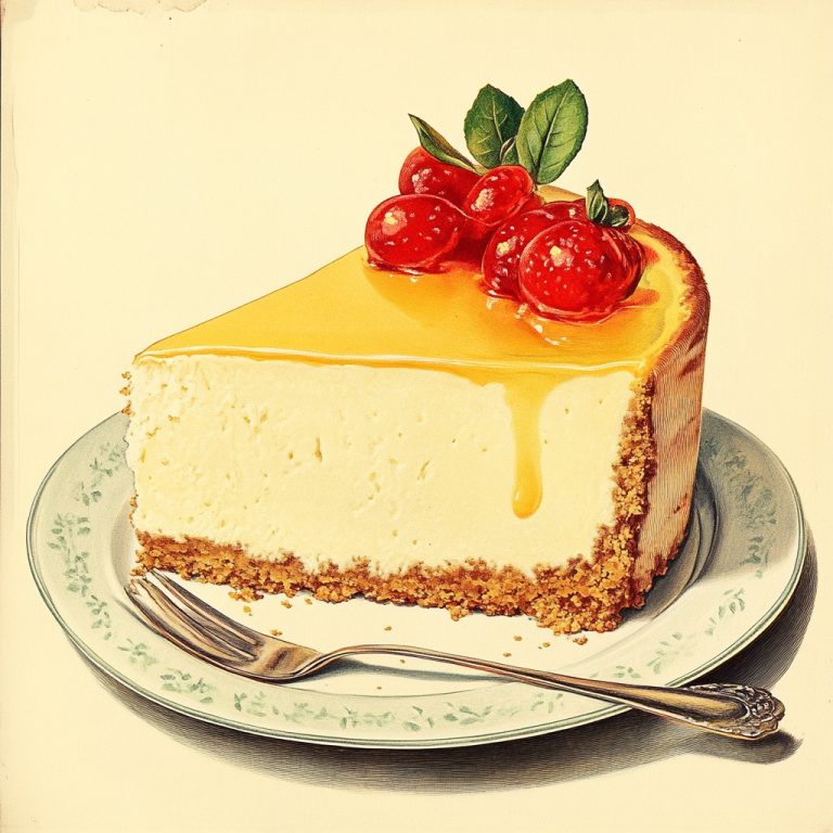 Vintage Cheesecake Illustration