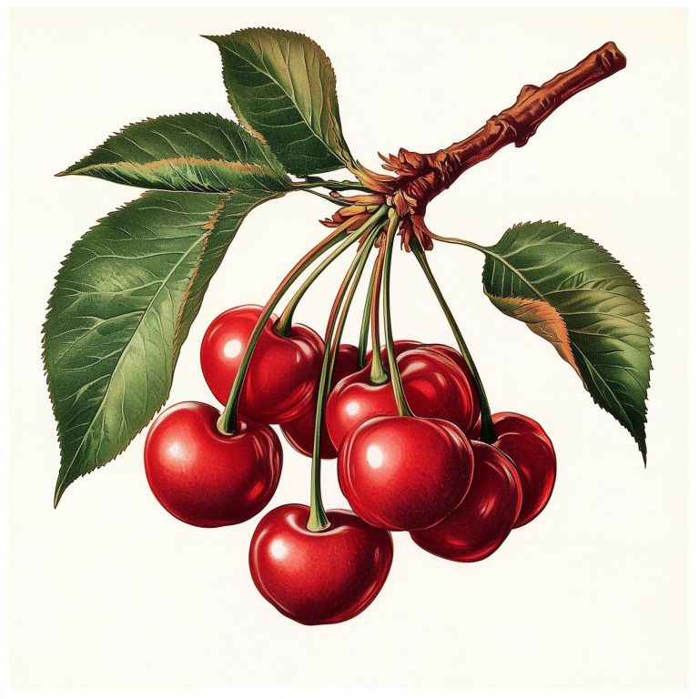 Vintage Cherry Victorian Poster