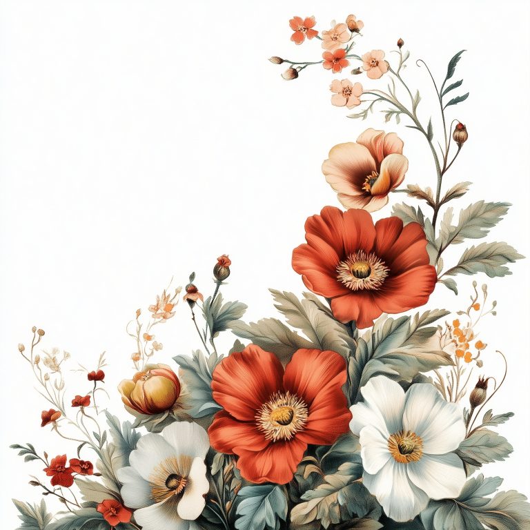 Vintage Floral Poster Design