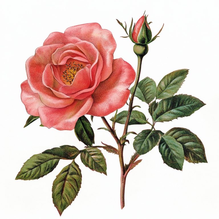 Vintage Rose Clip Art