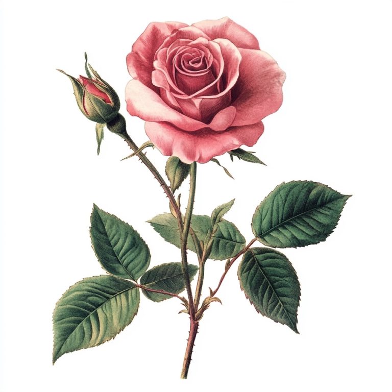 Vintage Rose Illustration