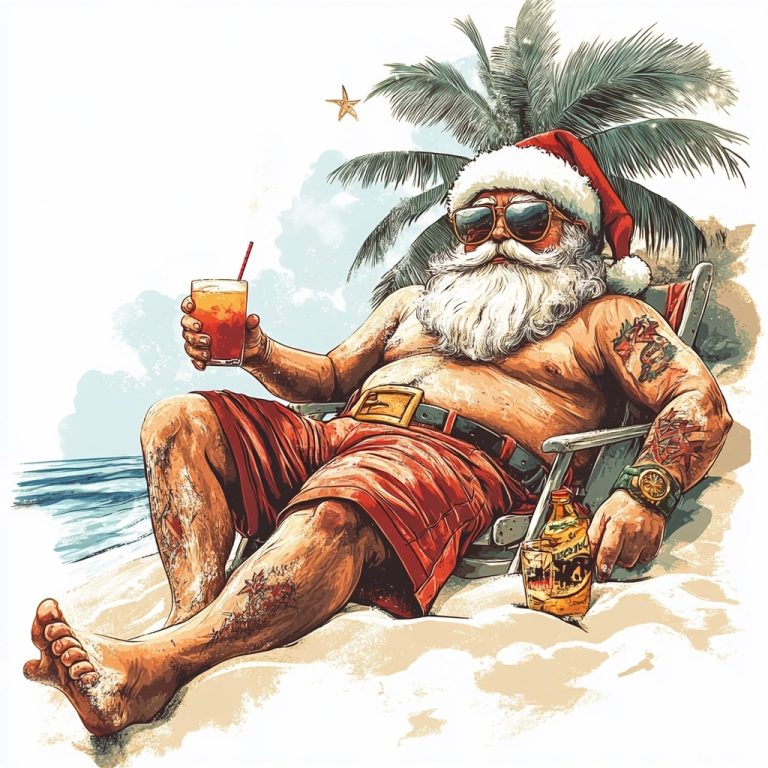 Vintage Santa Beach Design