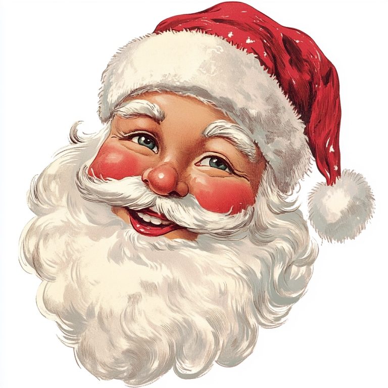 Vintage Santa Clipart Design 1