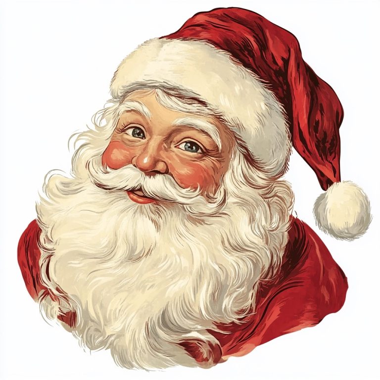 Vintage Santa Clipart Design