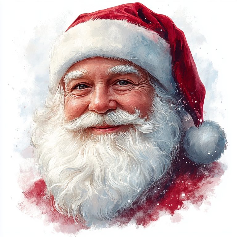 Vintage Santa Clipart Illustration