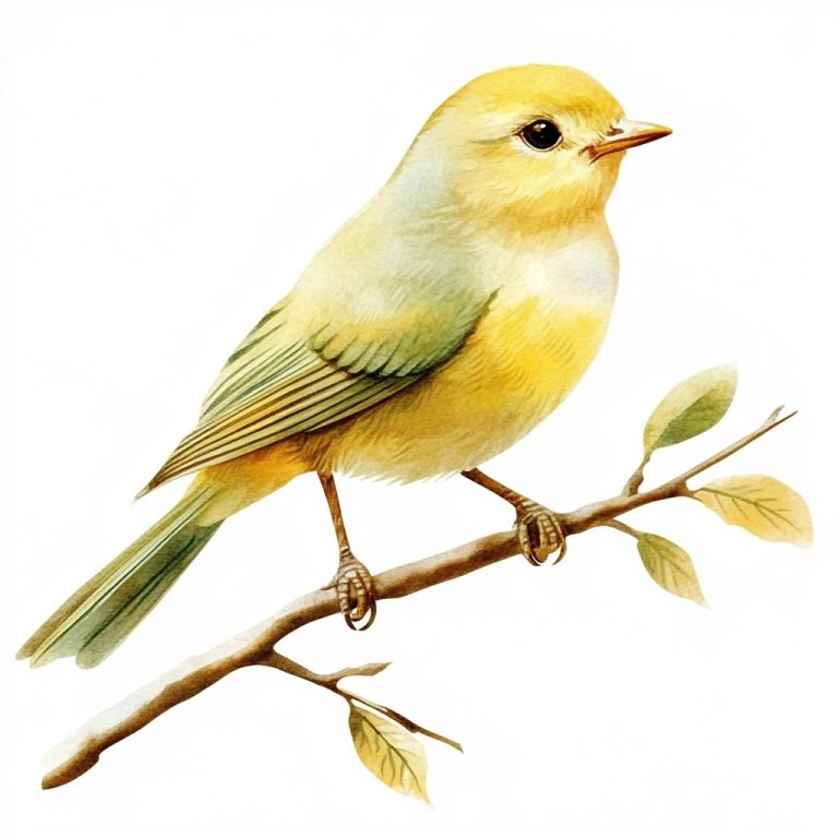 Vintage Watercolor Bird Clipart