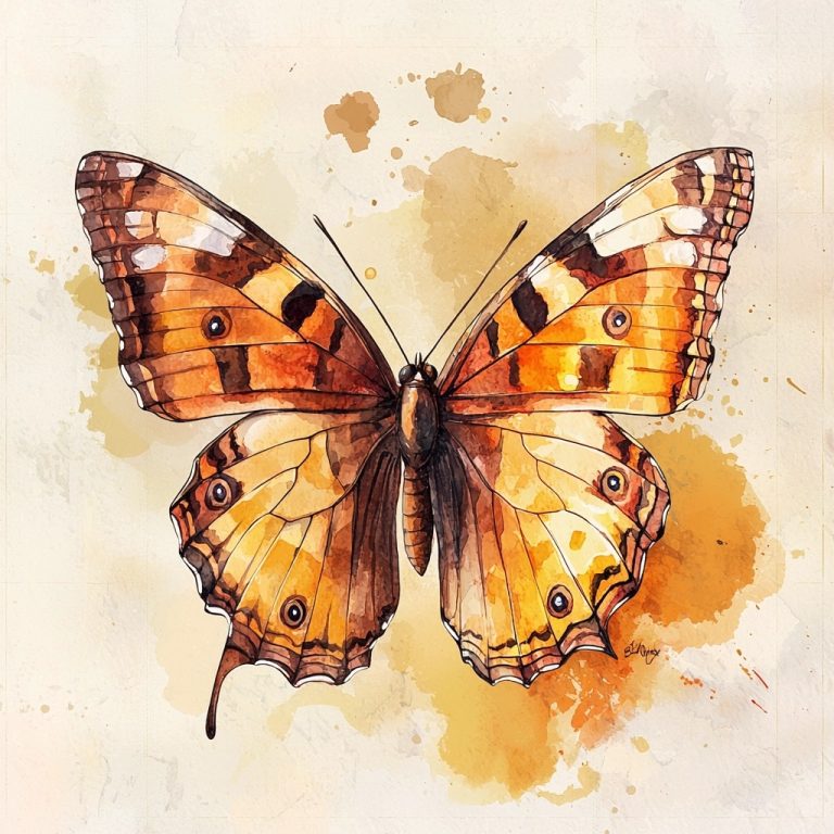 Vintage Watercolor Butterfly