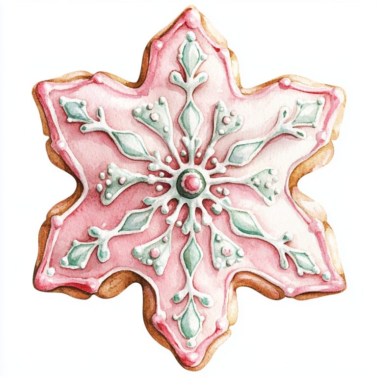 Vintage Watercolor Gingerbread Clipart