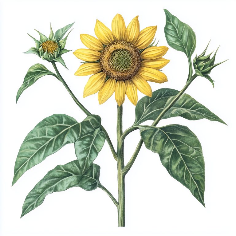 Vintage Watercolor Sunflower Entry