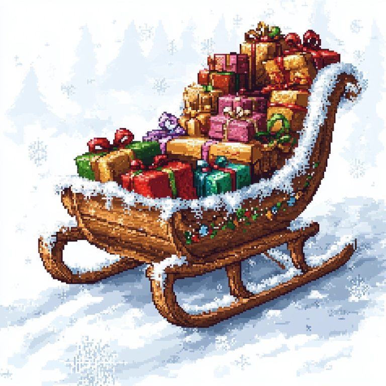 Vivid Cartoon Sleigh Design