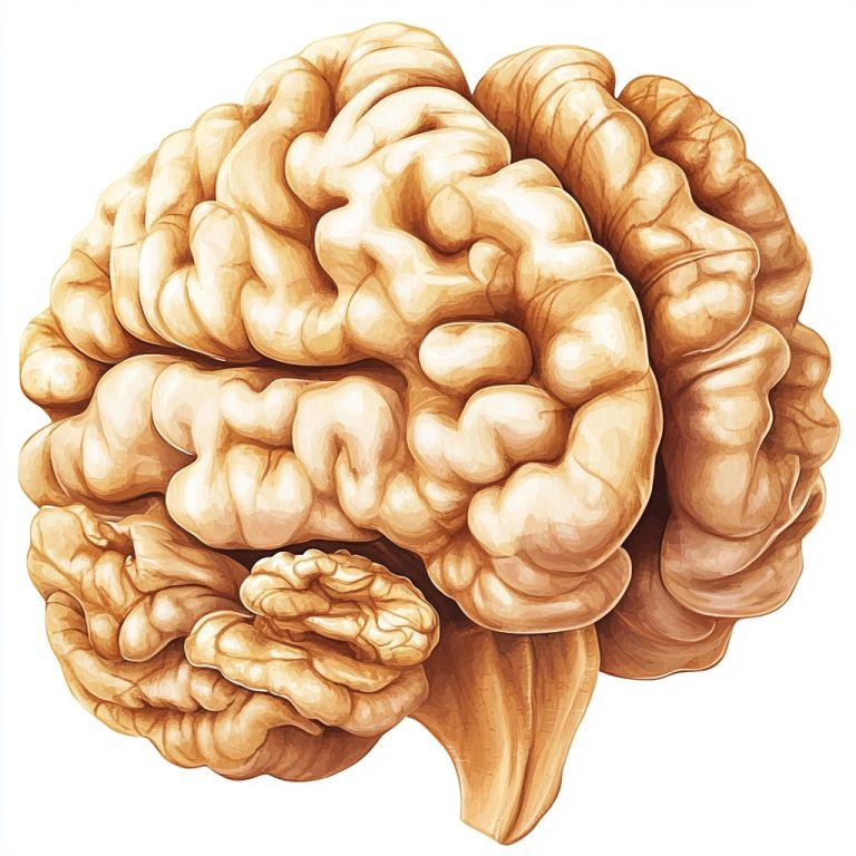 Walnuts and Brain Illustrations