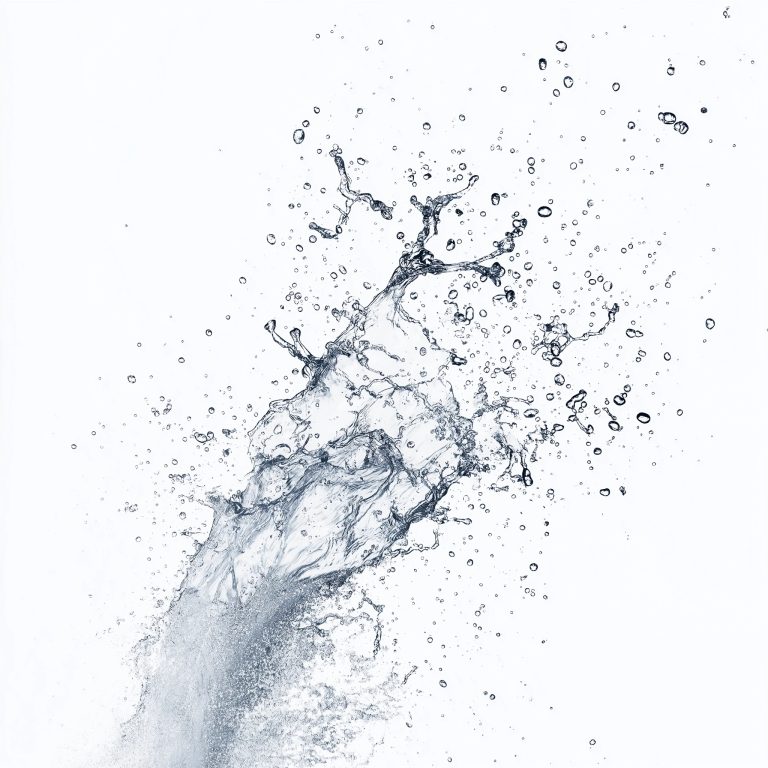 Water Particles on White