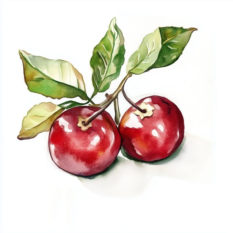 Watercolor Acerola Fruit