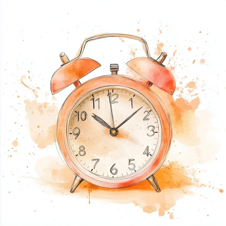 Watercolor Alarm Clock Design