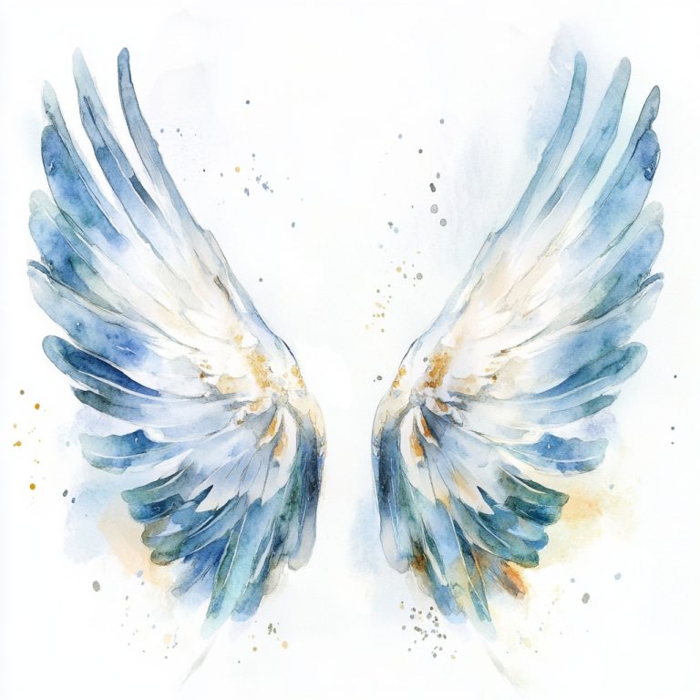 Watercolor Angel Wings