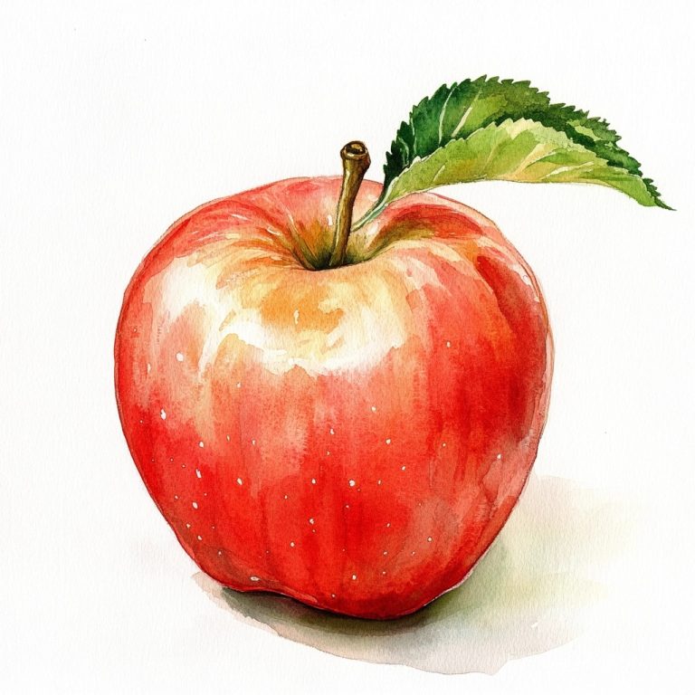 Watercolor Apple by Beskow