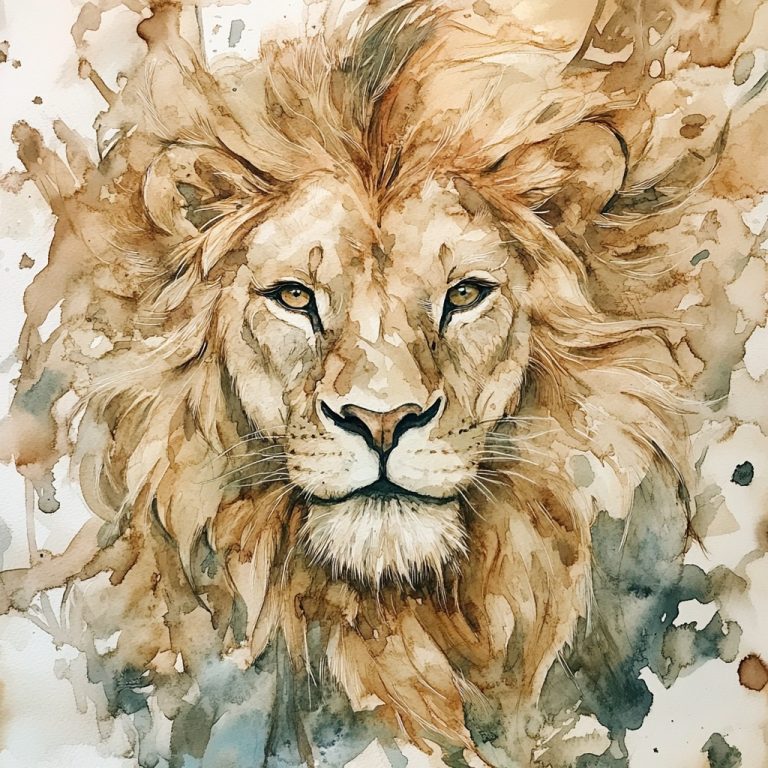 Watercolor Aslan Portrait