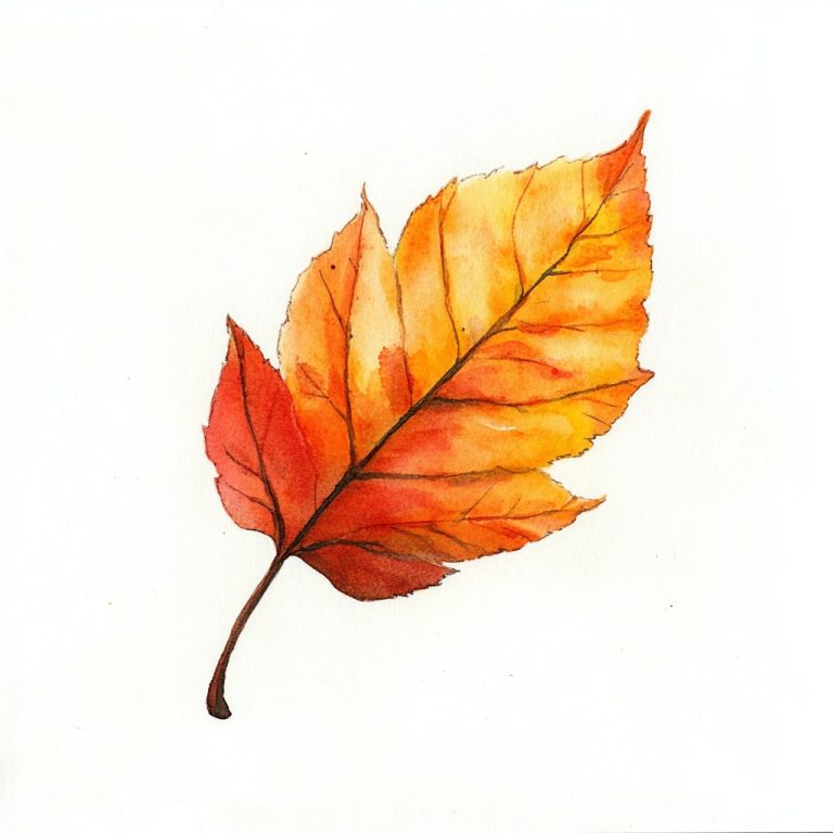 Watercolor Autumn Leaf