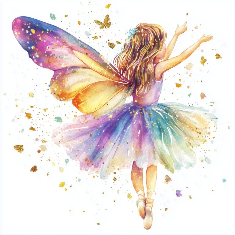 Watercolor Ballerina Angel Clip Art