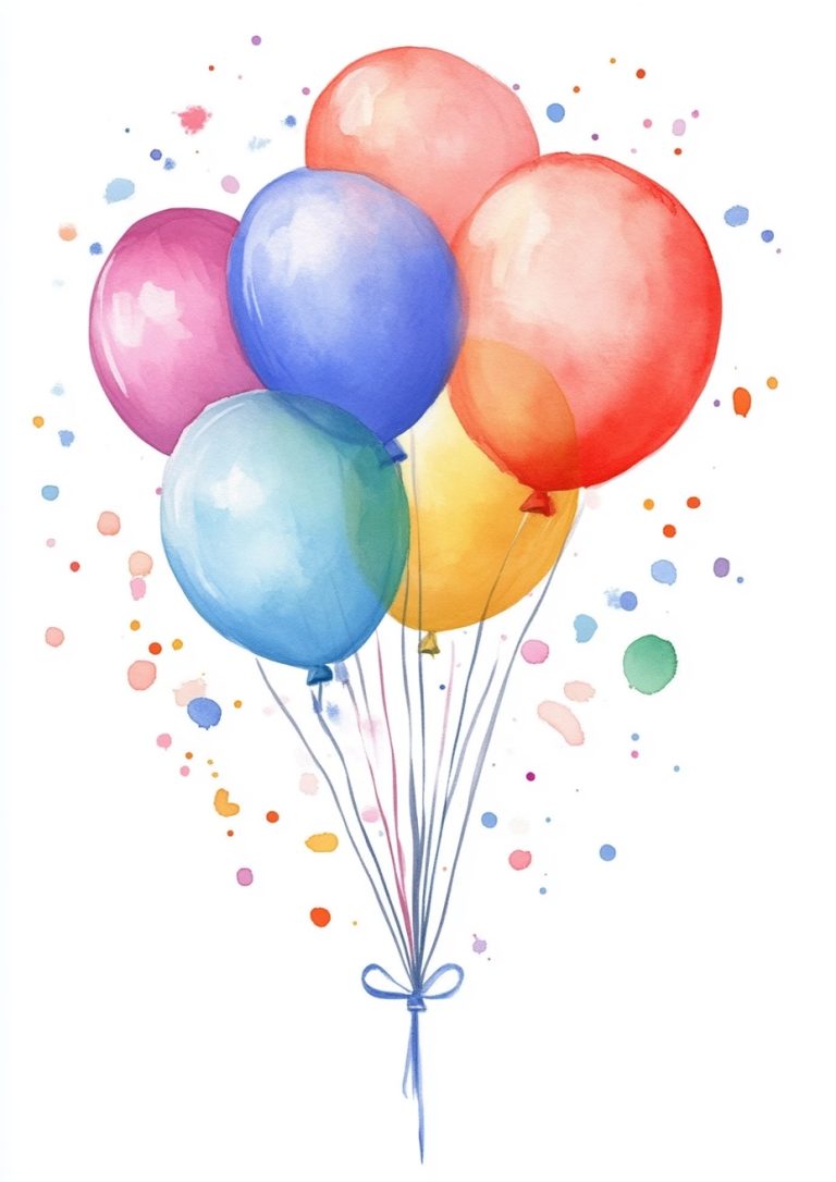 Watercolor Birthday Card Design