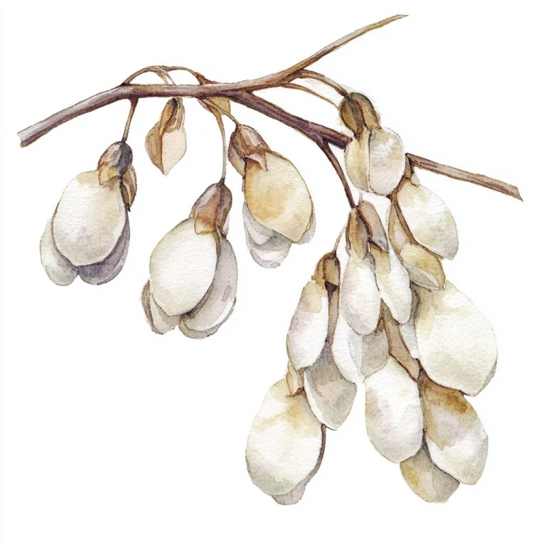 Watercolor Black Locust Seed