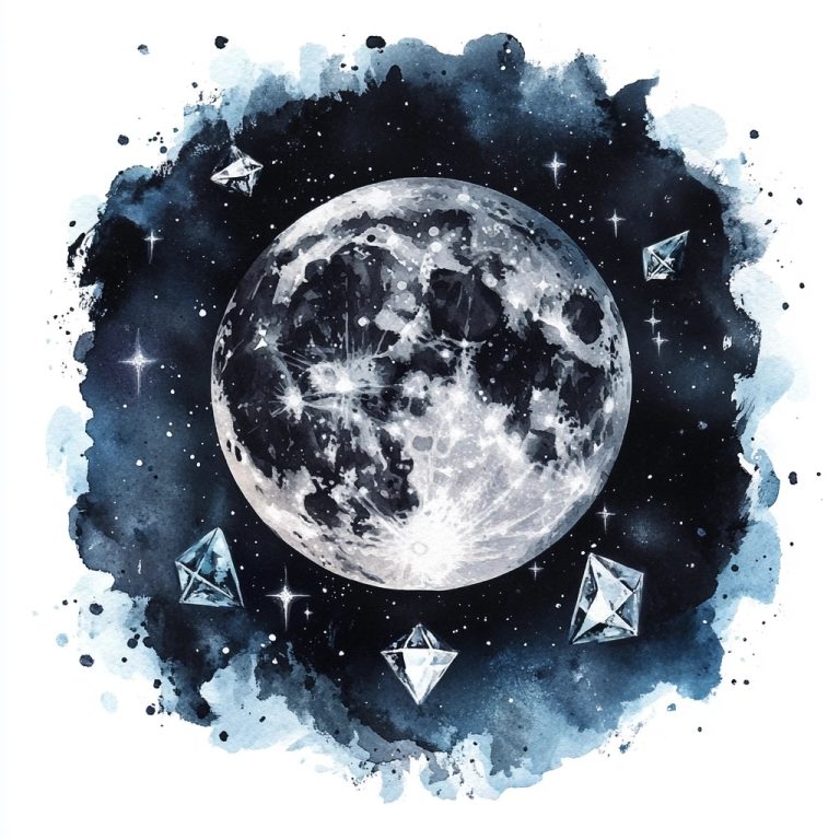 Watercolor Black Moon Logo