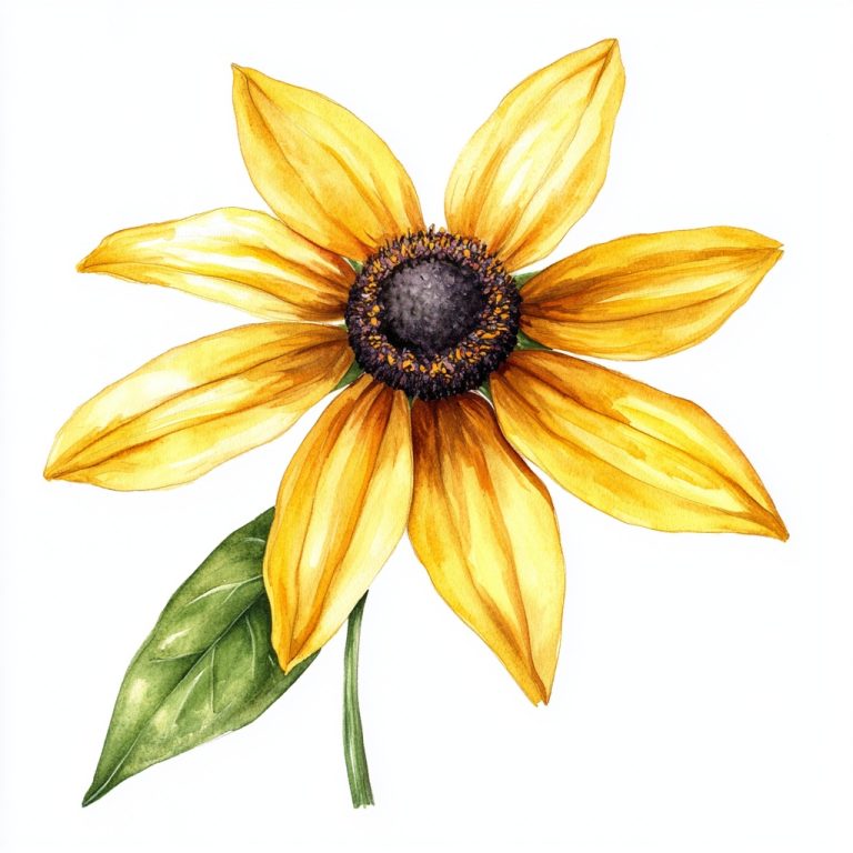 Watercolor Black eyed Susan