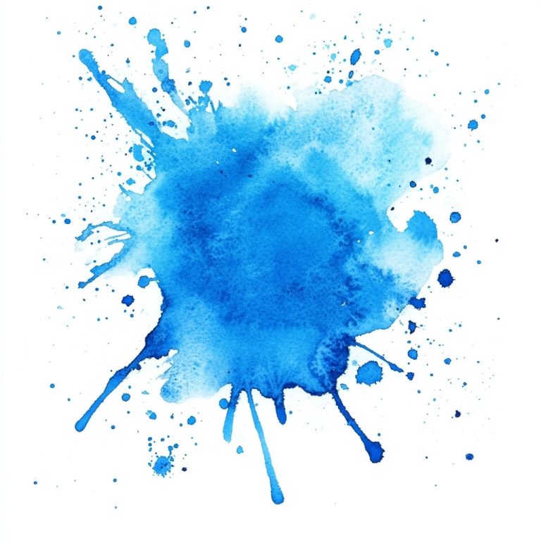 Watercolor Blue Blob Splash