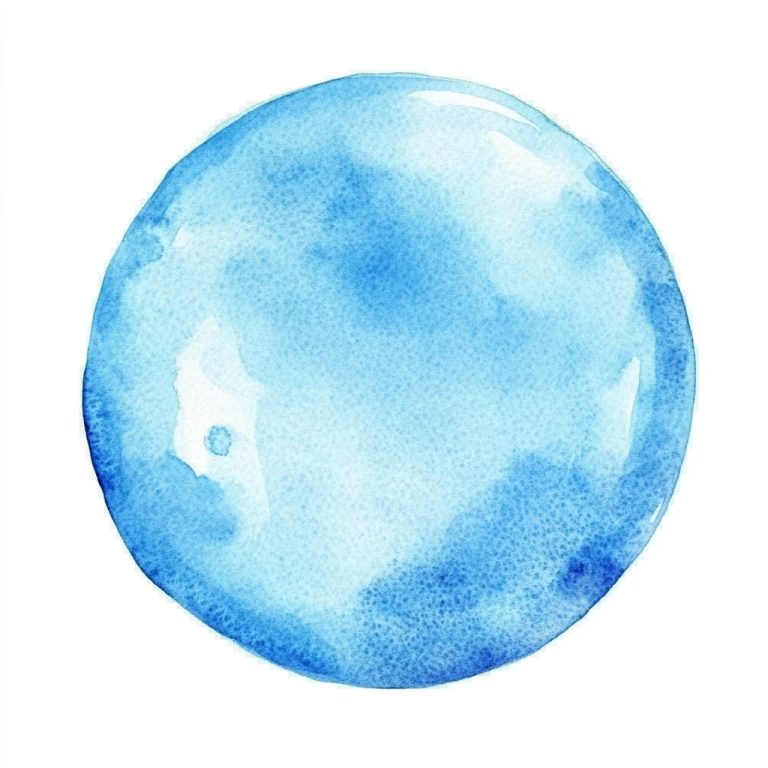 Watercolor Blue Bubble Chaos