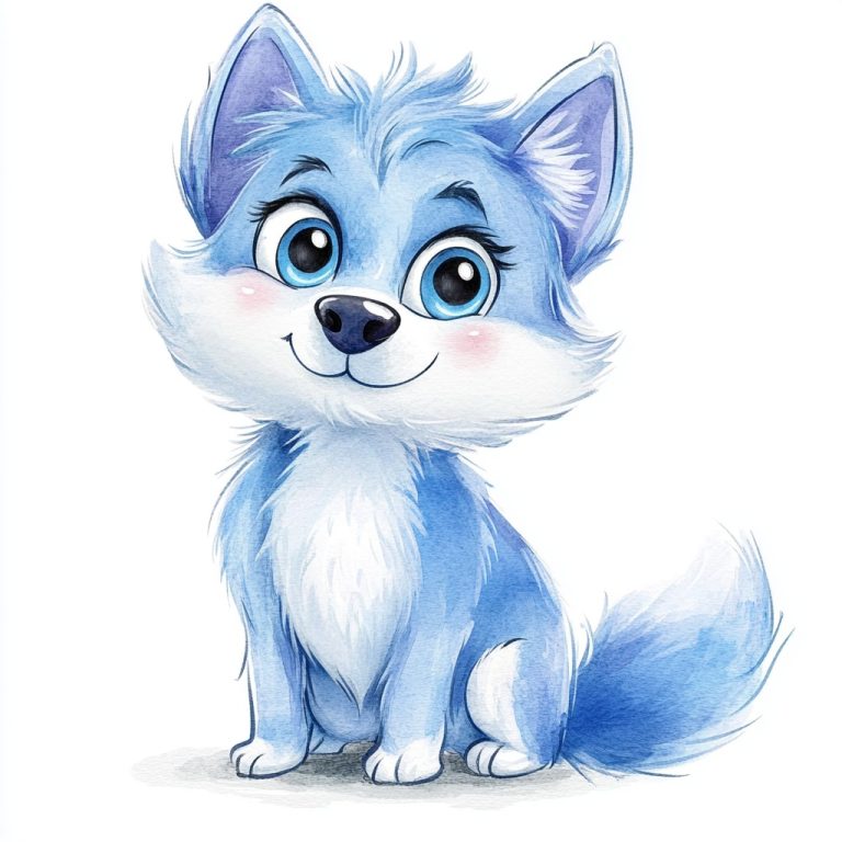 Watercolor Bluey Clipart