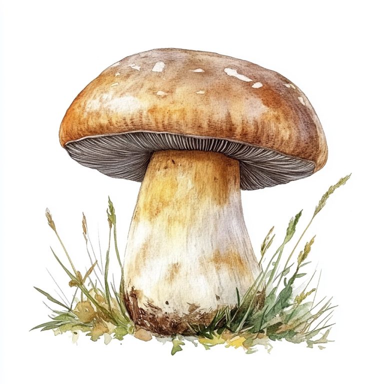 Watercolor Boletus Edulis