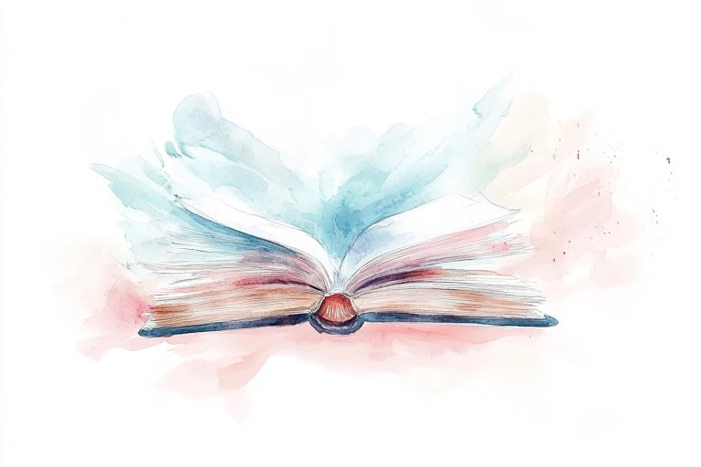 Watercolor Book in Air