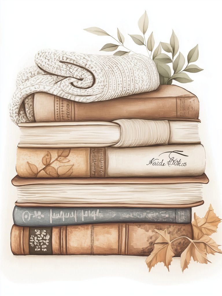 Watercolor Books and Sweaters