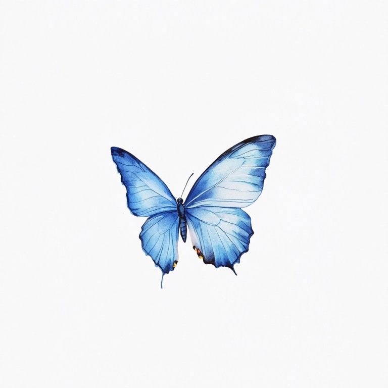 Watercolor Butterfly Minimalism