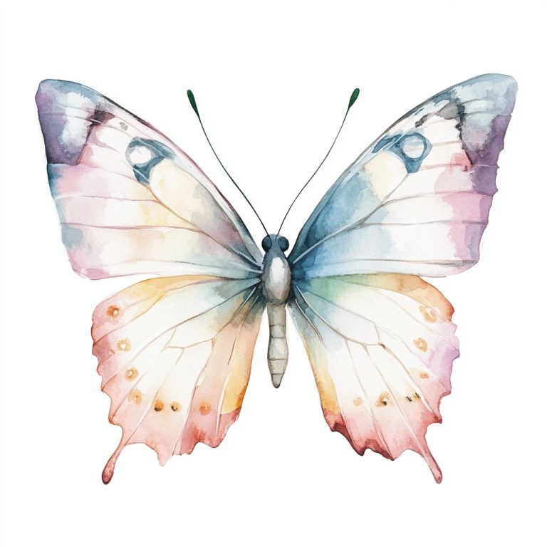Watercolor Butterfly in Cottagecore