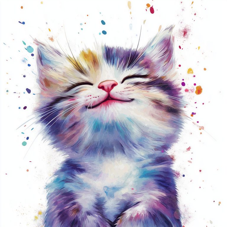 Watercolor Cat Wall Decor