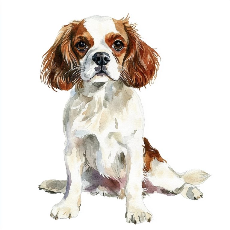 Watercolor Cavalier Portrait