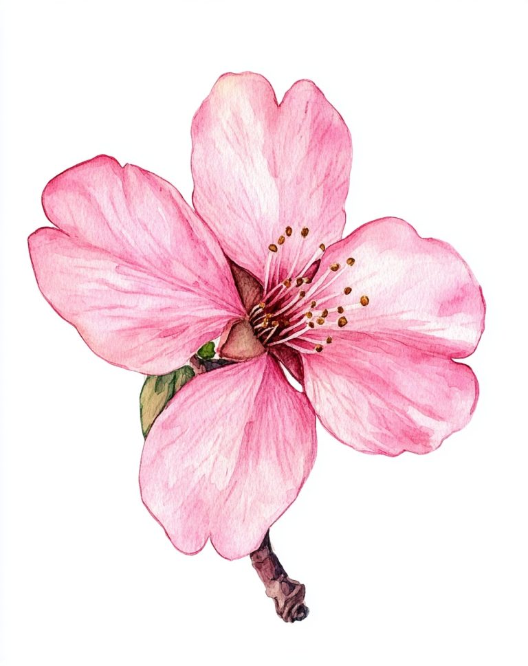 Watercolor Cherry Blossom Clipart