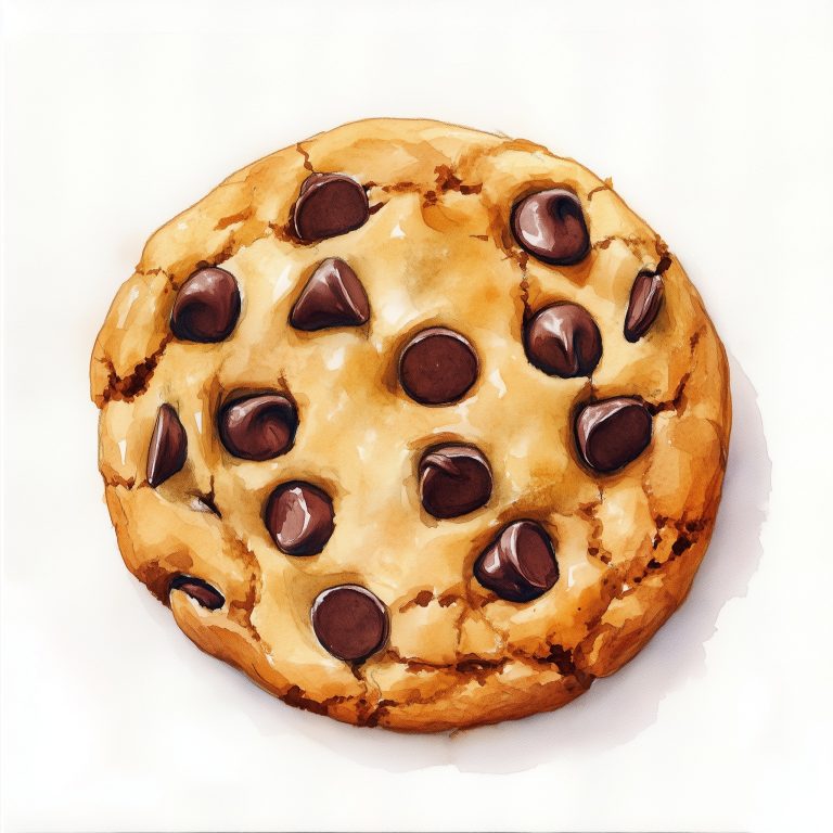 Watercolor Chocolate Chip Cookie