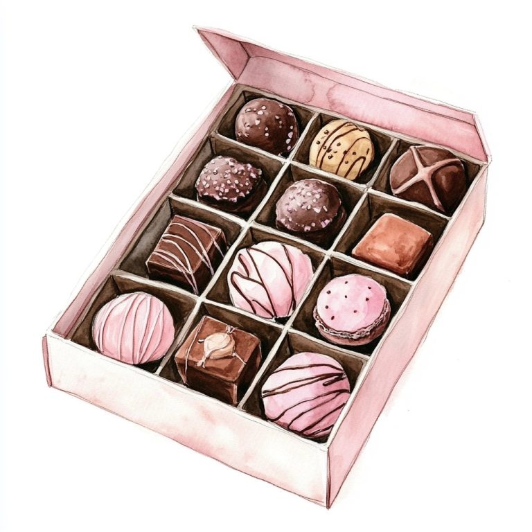 Watercolor Chocolates Clipart