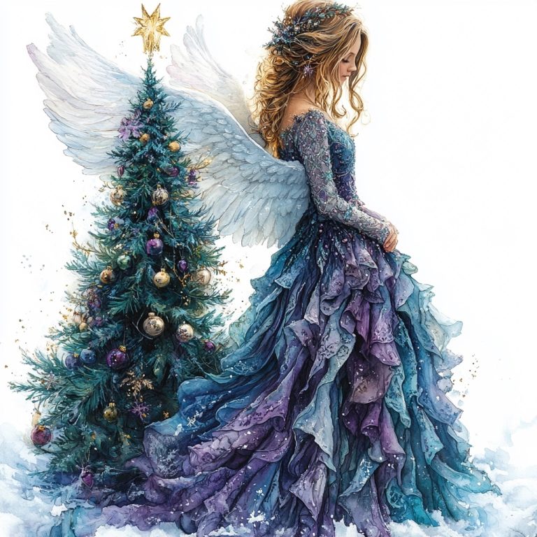 Watercolor Christmas Angel