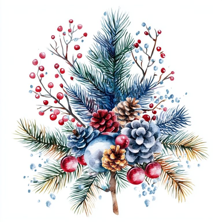 Watercolor Christmas Clipart