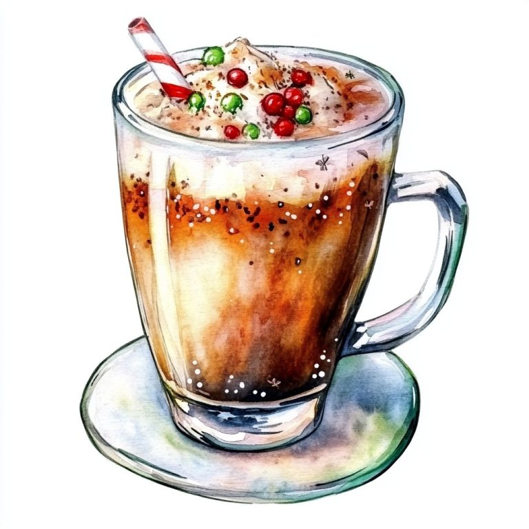 Watercolor Christmas Drink Cup