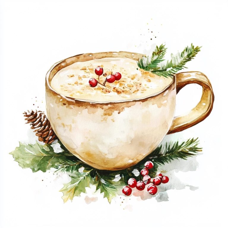 Watercolor Christmas Oat Milk