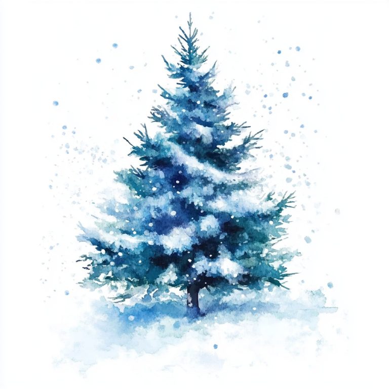 Watercolor Christmas Snow Animation