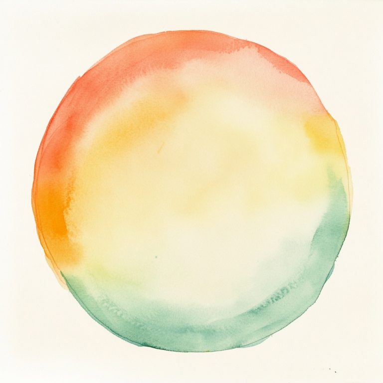 Watercolor Circle Composition