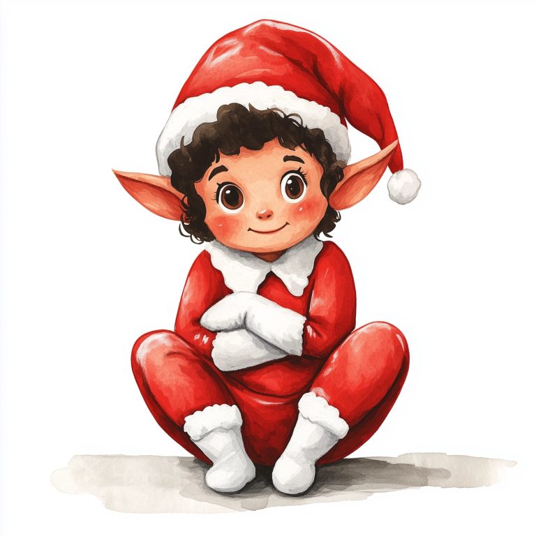 Watercolor Clip Art Elf