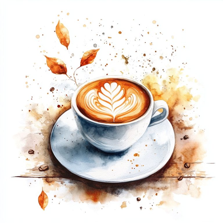 Watercolor Coffee Design