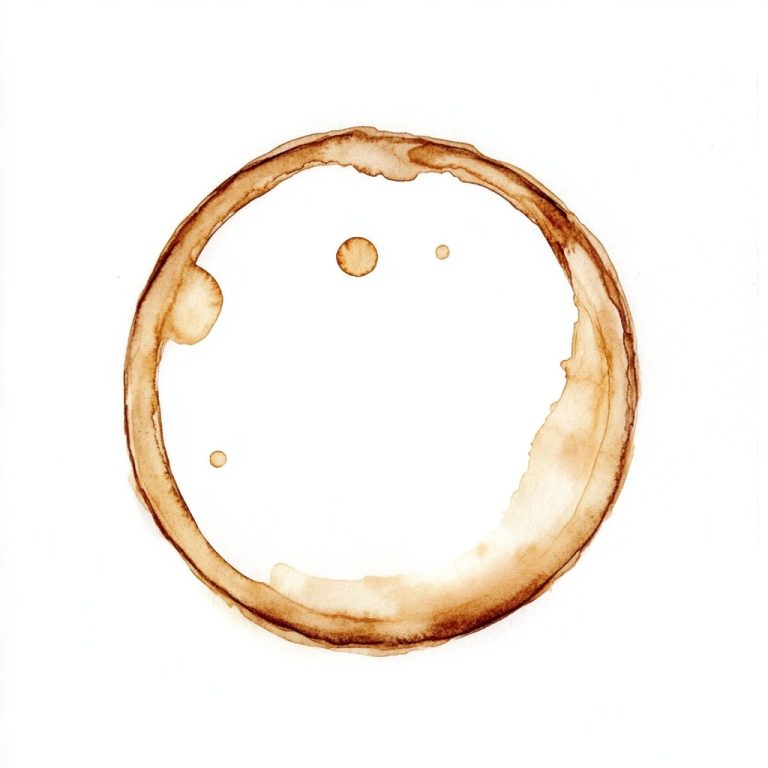 Watercolor Coffee Stain Ring