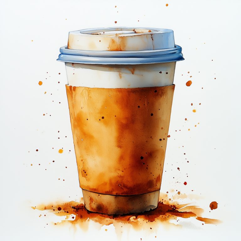 Watercolor Coffee Stand in Air